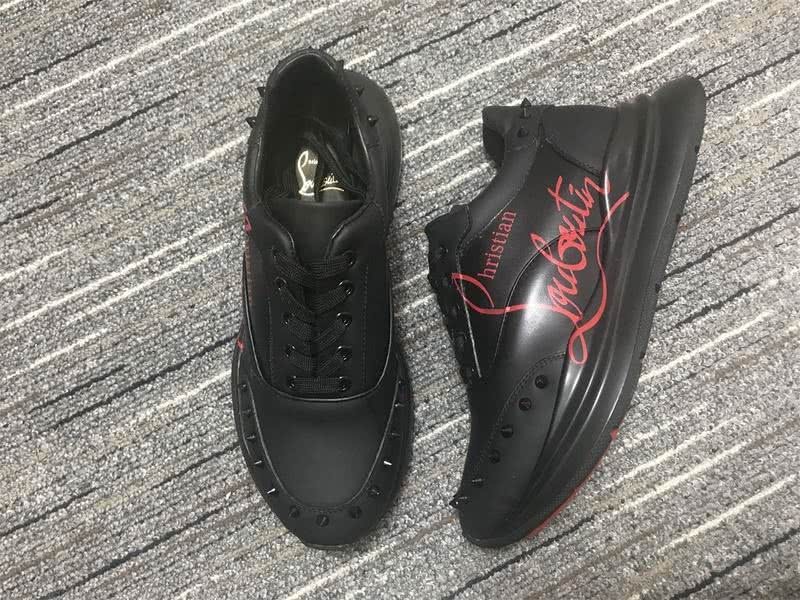 Christian Louboutin Sneakers Low Top Black Red Men Women 1