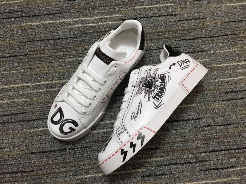 Dolce&Gabbana Portofino Sneakers White Black And Red Men Women 3
