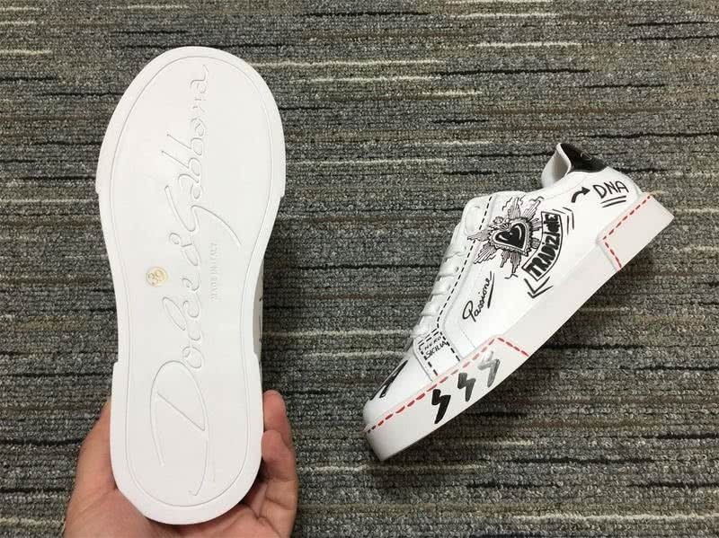 Dolce&Gabbana Portofino Sneakers White Black And Red Men Women 6