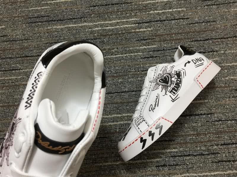 Dolce&Gabbana Portofino Sneakers White Black And Red Men Women 8