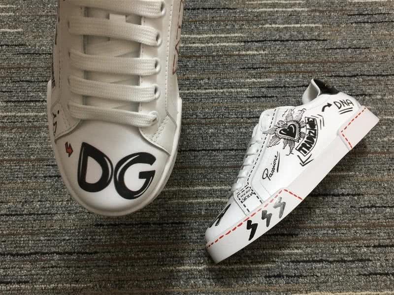 Dolce&Gabbana Portofino Sneakers White Black And Red Men Women 9