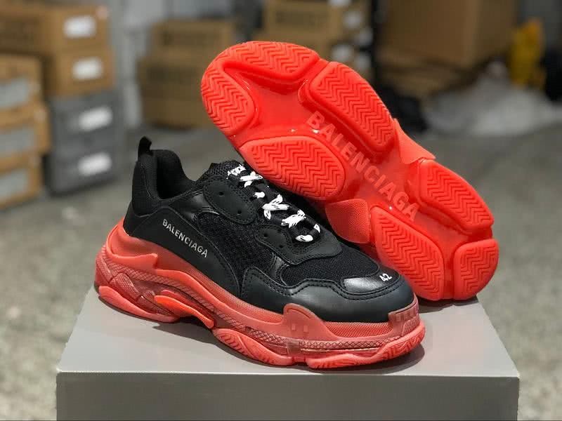 Balenciaga Triple S Sports Shoes Air Black Red Men Women 8
