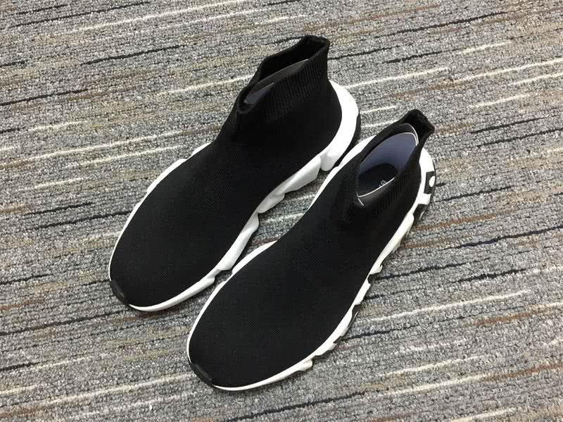 Balenciaga Speed Trainers Black And White Men Women 1