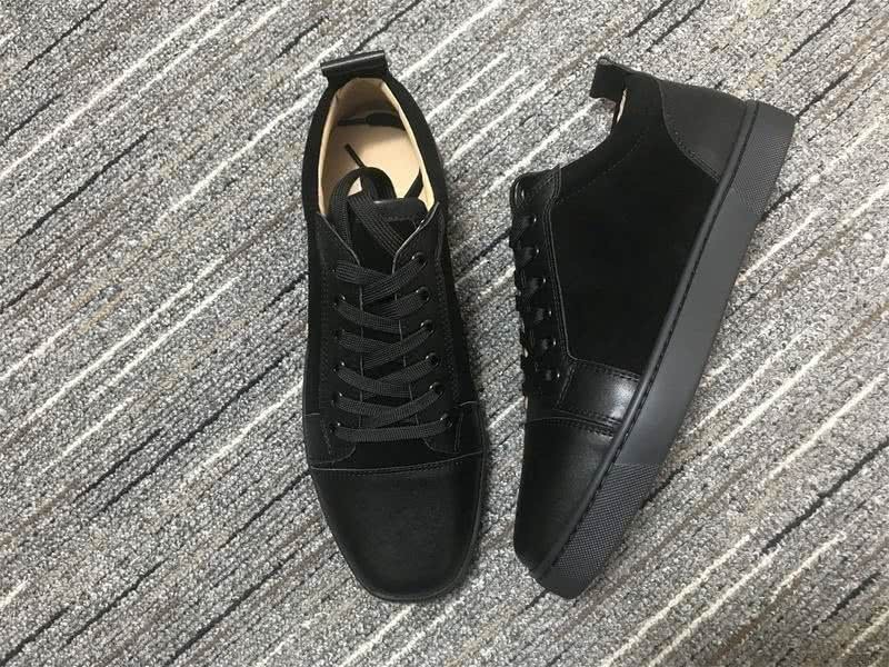 Christian Louboutin Sneakers Low Top Leather Black Men Women 1