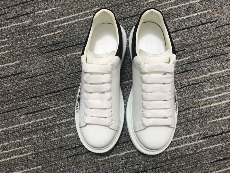 Alexander McQueen Sneakers Leather Feather White Black Men Women 6