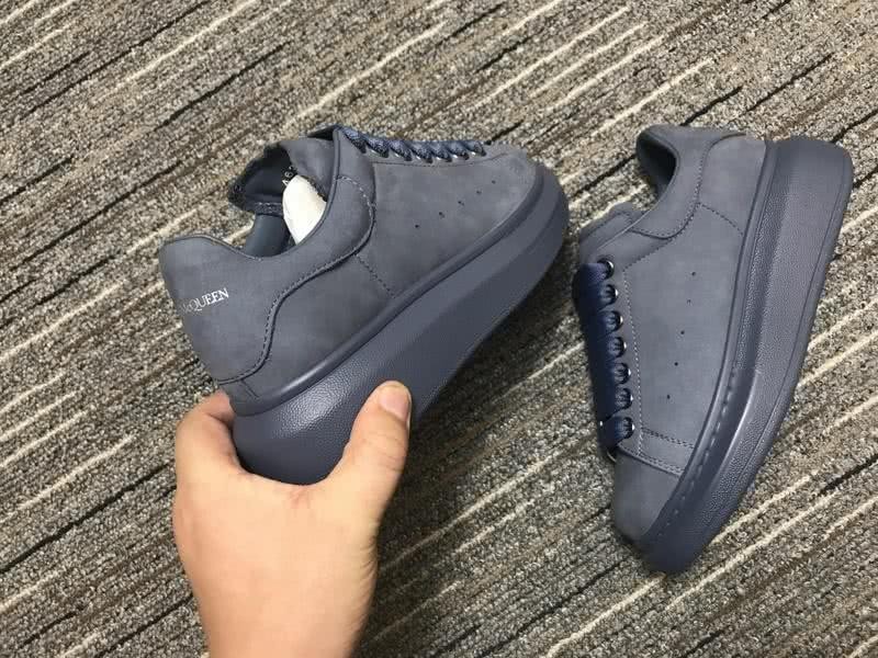 Alexander McQueen Sneakers Leather All Grey Men Women 5