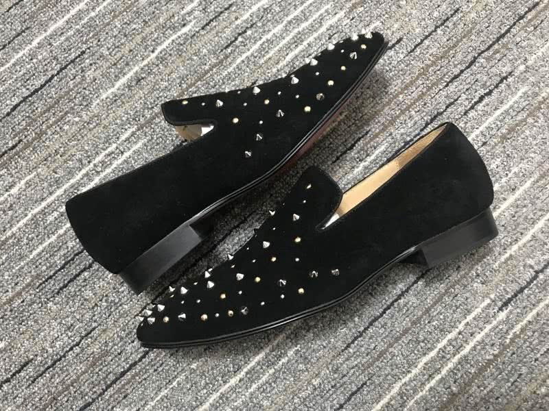 Christian Louboutin Loafers Suede Rivets Black Men 4