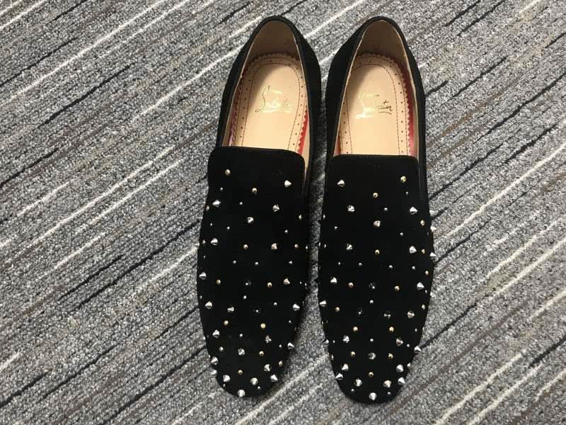 Christian Louboutin Loafers Suede Rivets Black Men 6