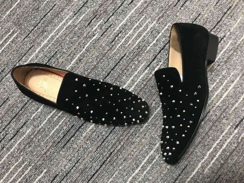 Christian Louboutin Loafers Suede Rivets Black Men 7