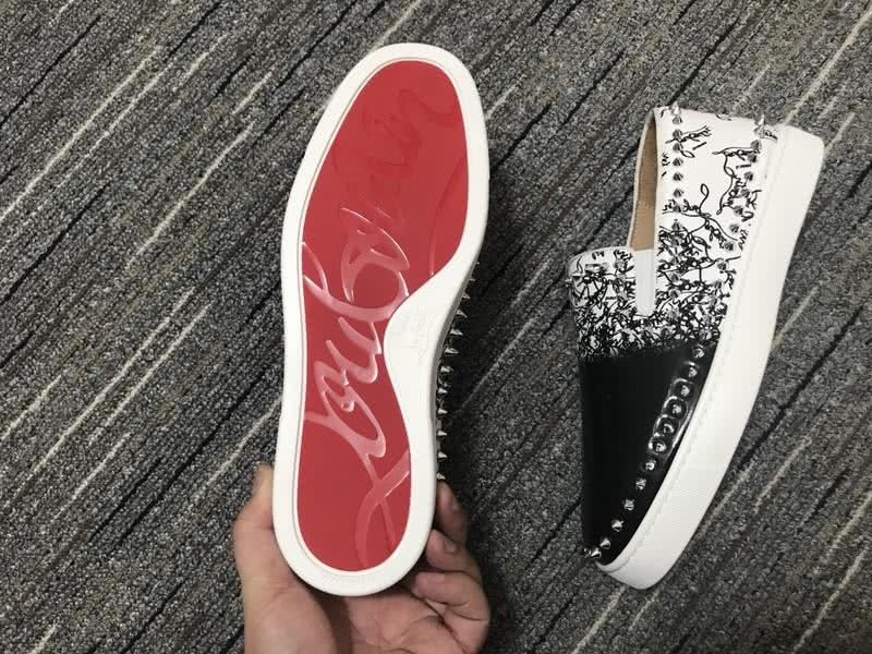 Christian Louboutin Sneakers Rivets Black White Men Women 3