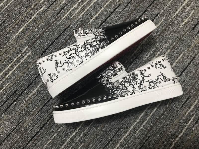 Christian Louboutin Sneakers Rivets Black White Men Women 4
