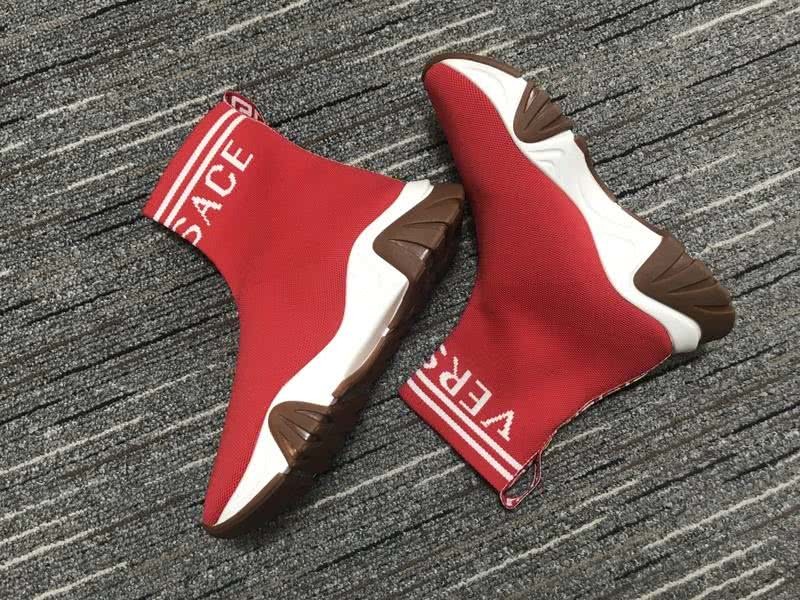 Versace Sock Shoes High Quality Red White Brown Men Women 10
