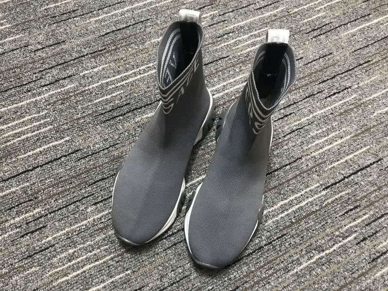 Versace Sock Shoes High Quality Grey White Men Women 5