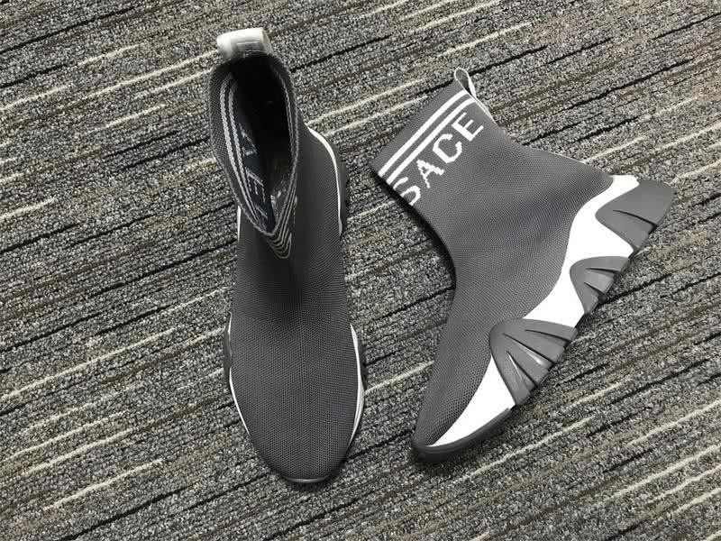 Versace Sock Shoes High Quality Grey White Men Women 1