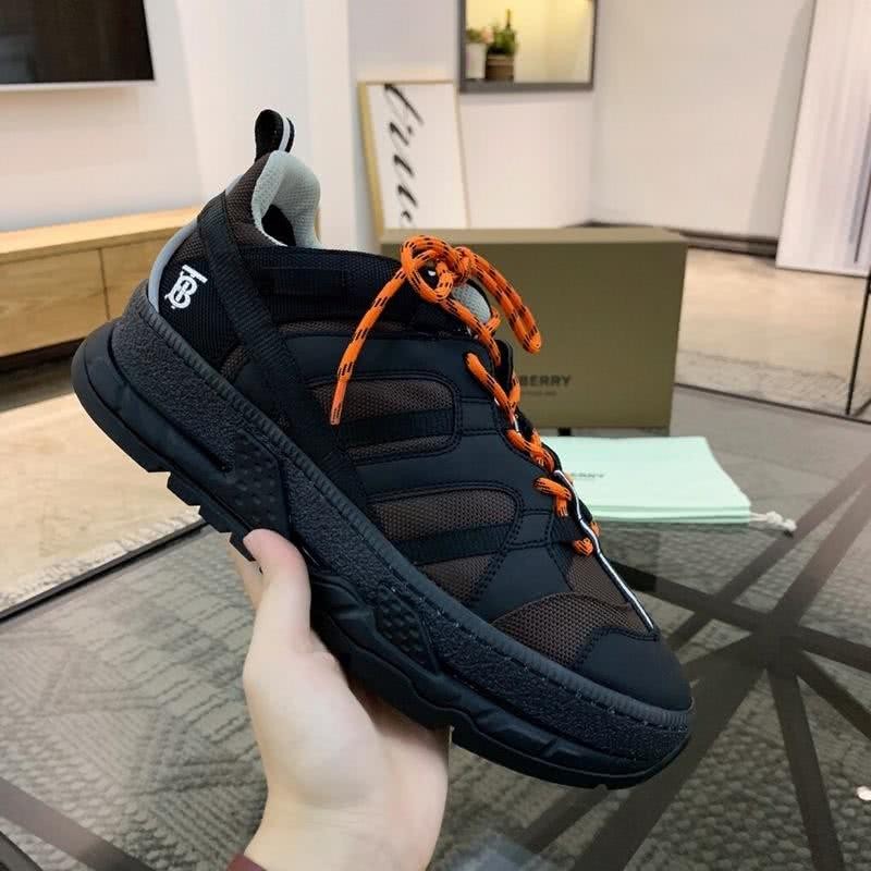 Burberry Sneakers Top Quality Black Coffee Orange White Men 5