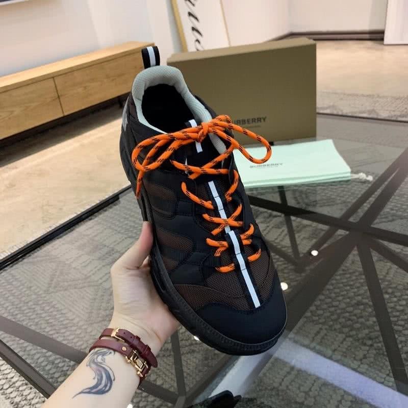 Burberry Sneakers Top Quality Black Coffee Orange White Men 6