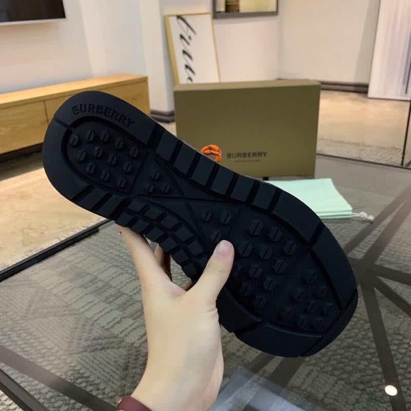 Burberry Sneakers Top Quality Black Coffee Orange White Men 9