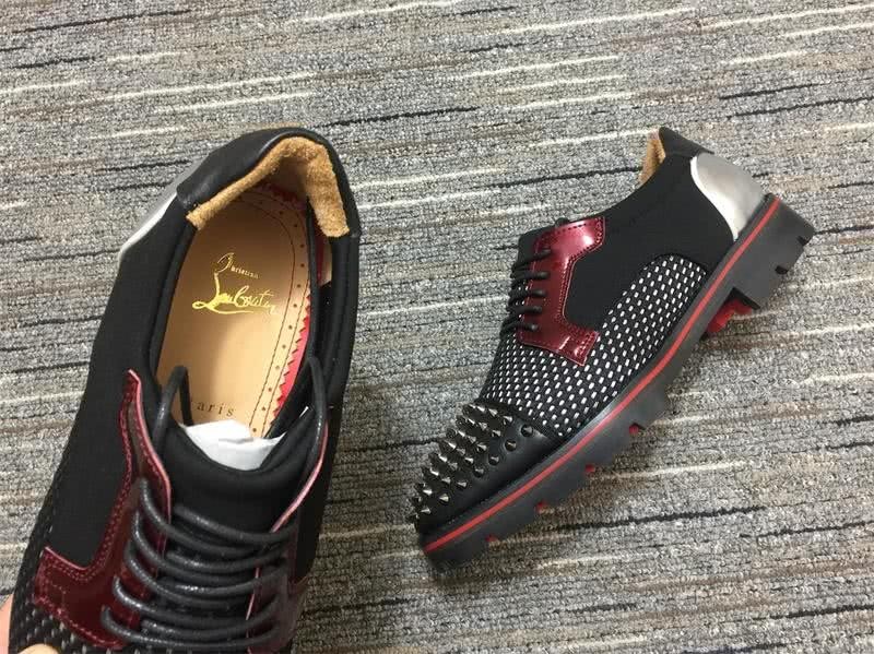 Christian Louboutin Loafers Rivets Black Grey Men Women 8