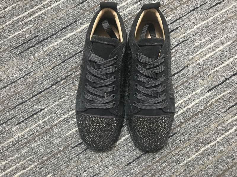 Christian Louboutin Sneakers Low Top Grey Rhinestones Men Women 5