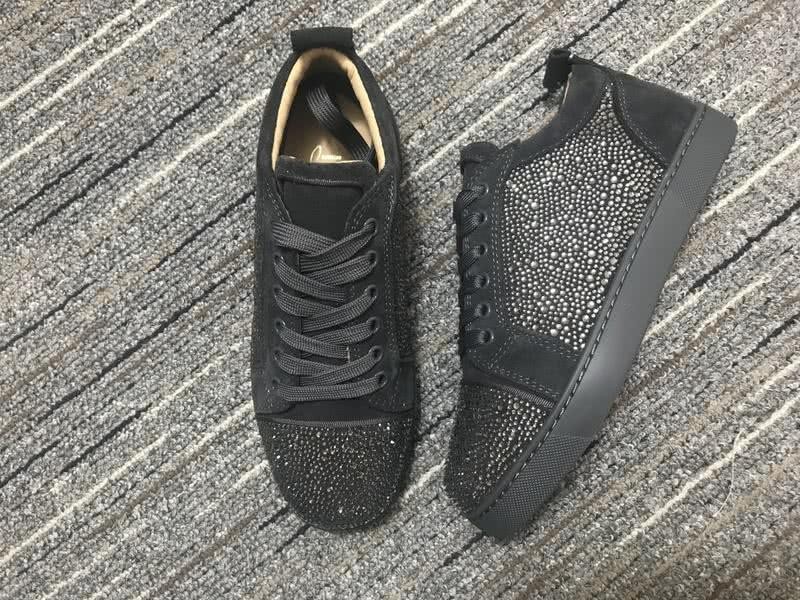 Christian Louboutin Sneakers Low Top Grey Rhinestones Men Women 1