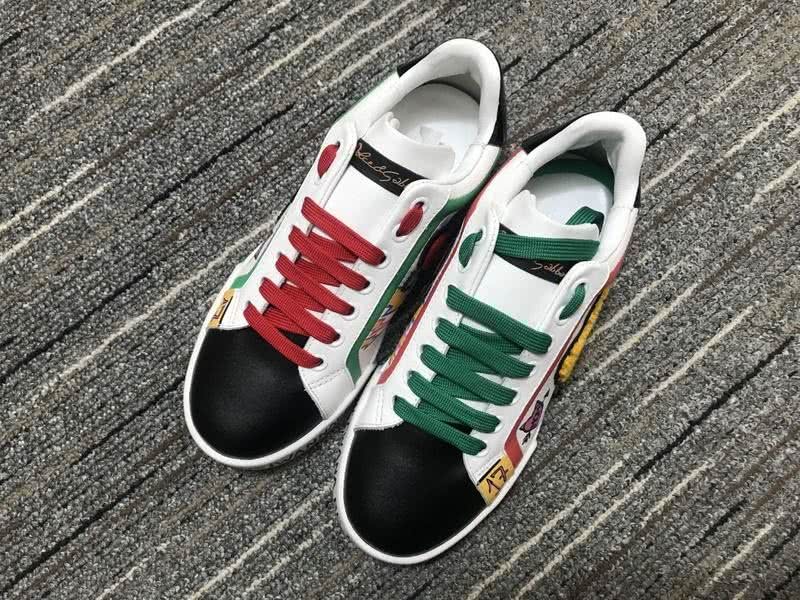 Dolce&Gabbana Portofino Sneakers White Black Red And Green Men Women 1