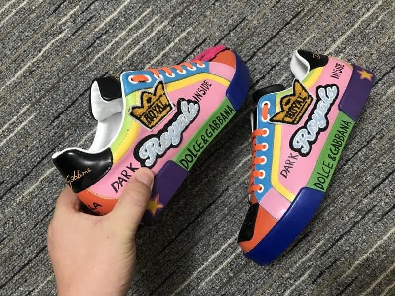 Dolce&Gabbana Portofino Sneakers Pink Orange Black Blue And Yellow Men Women 2