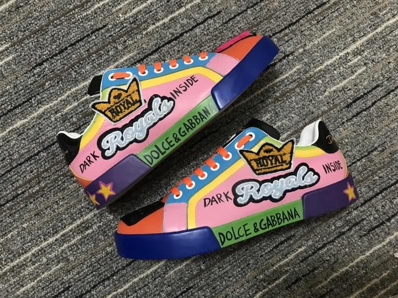 Dolce&Gabbana Portofino Sneakers Pink Orange Black Blue And Yellow Men Women 3