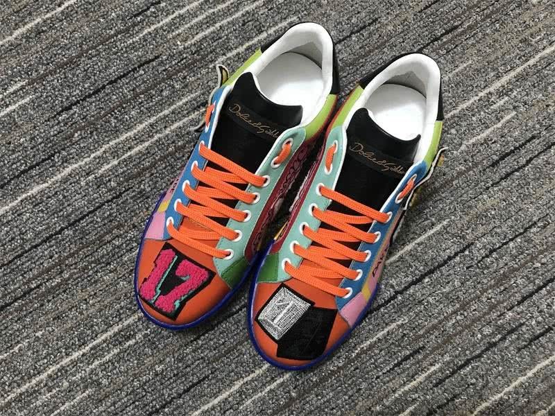 Dolce&Gabbana Portofino Sneakers Pink Orange Black Blue And Yellow Men Women 1