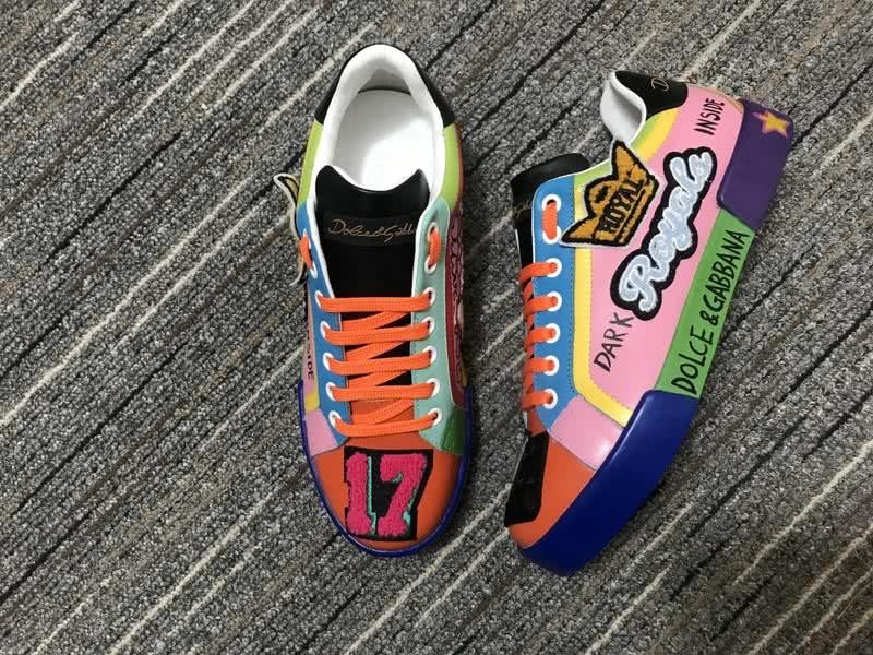 Dolce&Gabbana Portofino Sneakers Pink Orange Black Blue And Yellow Men Women 5