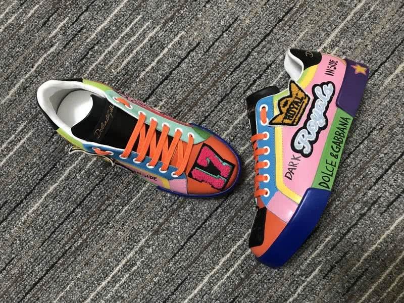 Dolce&Gabbana Portofino Sneakers Pink Orange Black Blue And Yellow Men Women 6