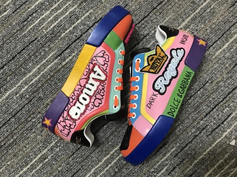 Dolce&Gabbana Portofino Sneakers Pink Orange Black Blue And Yellow Men Women 8