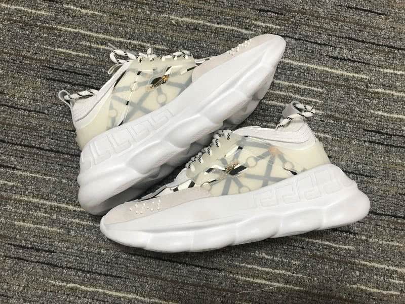 Versace Sneakers High Quality White Black Men Women 7