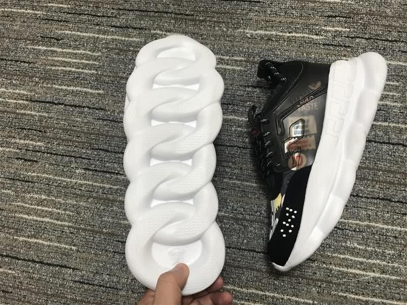 Versace Sneakers High Quality Black White Men Women 5