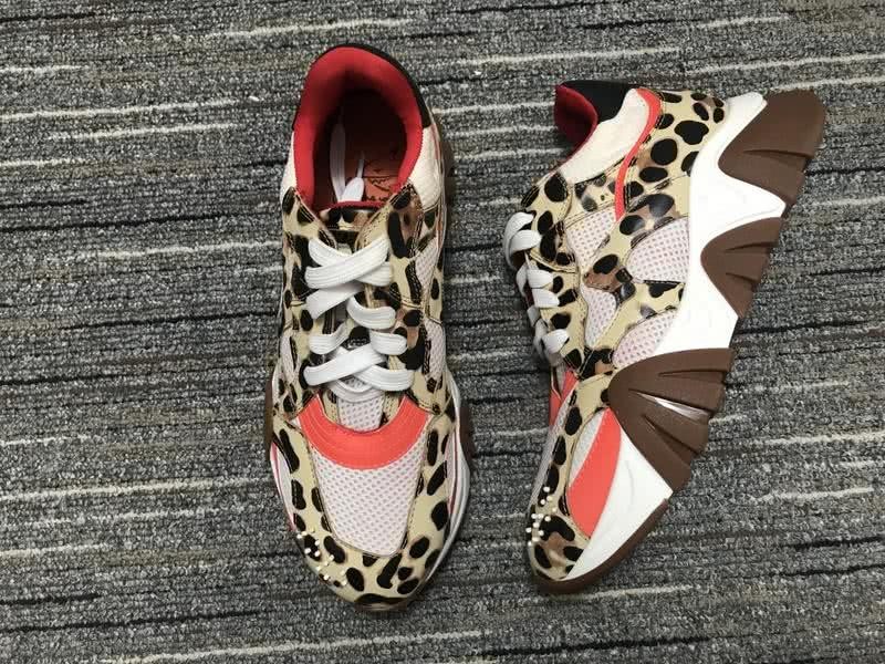 Versace Sneakers High Quality Leopard White Brown Men Women 1