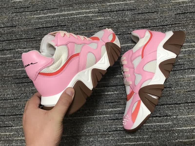 Versace Sneakers High Quality Pink White Coffee Men Women 2