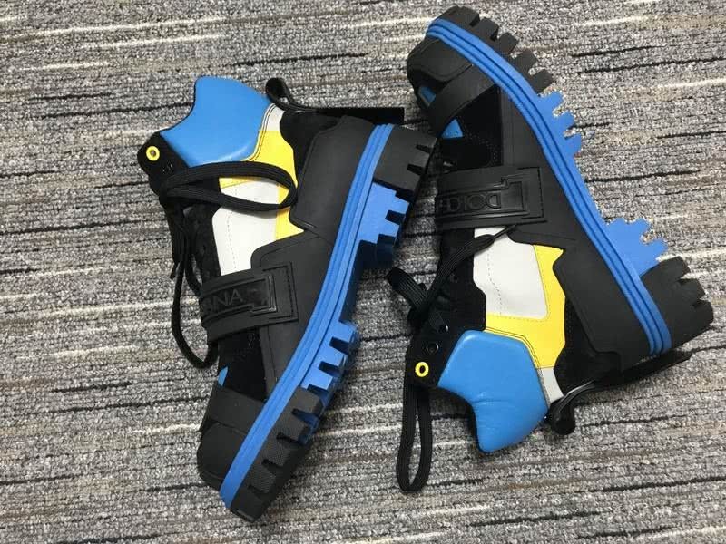 Dolce&Gabbana Sneakers Black Blue White And Yellow Men Women 8