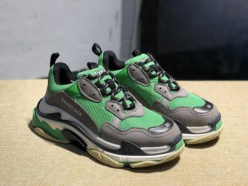 Balenciaga Triple S Sports Shoes Grey Green Men Women 5