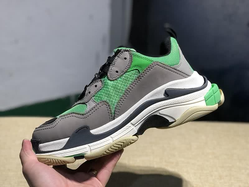 Balenciaga Triple S Sports Shoes Grey Green Men Women 6