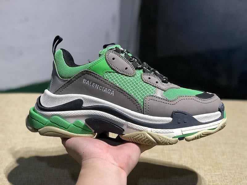 Balenciaga Triple S Sports Shoes Grey Green Men Women 9