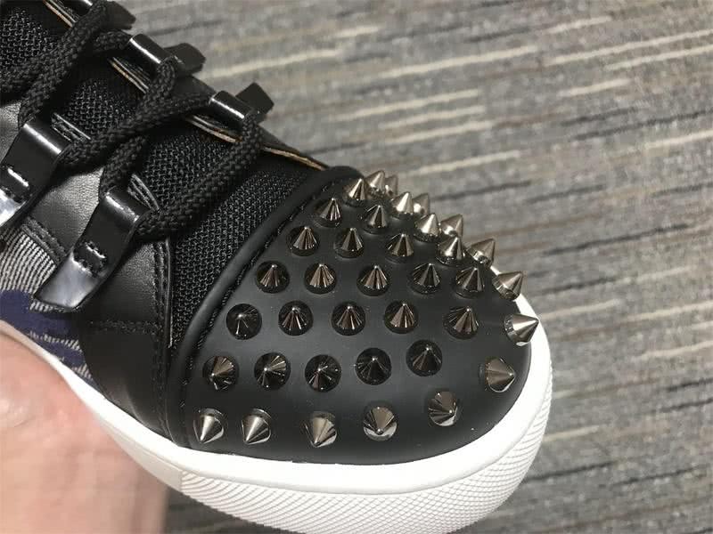 Christian Louboutin Sneakers High Top Black White Men Women 2