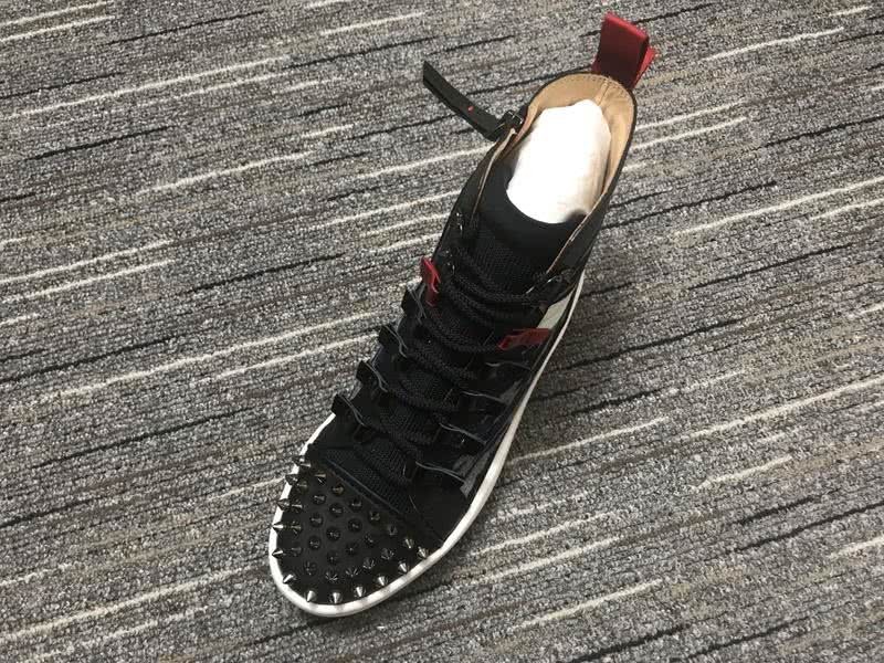 Christian Louboutin Sneakers High Top Black White Men Women 3