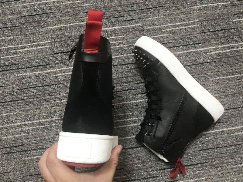 Christian Louboutin Sneakers High Top Black White Men Women 4
