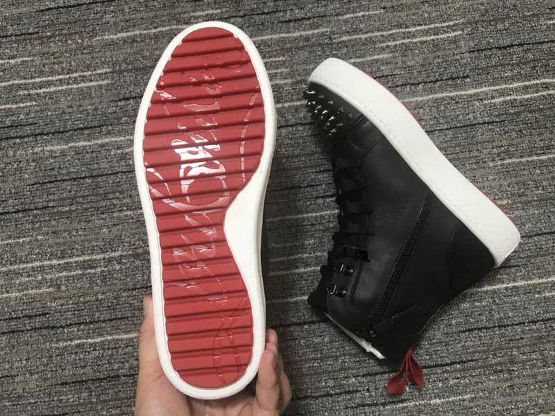 Christian Louboutin Sneakers High Top Black White Men Women 5