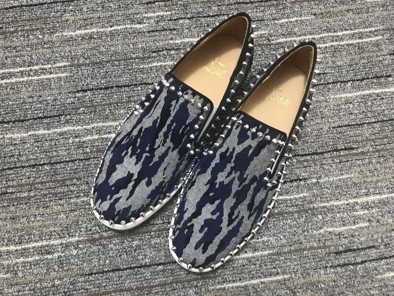 Christian Louboutin Sneakers Low Top Rivets Black White Men Women 3