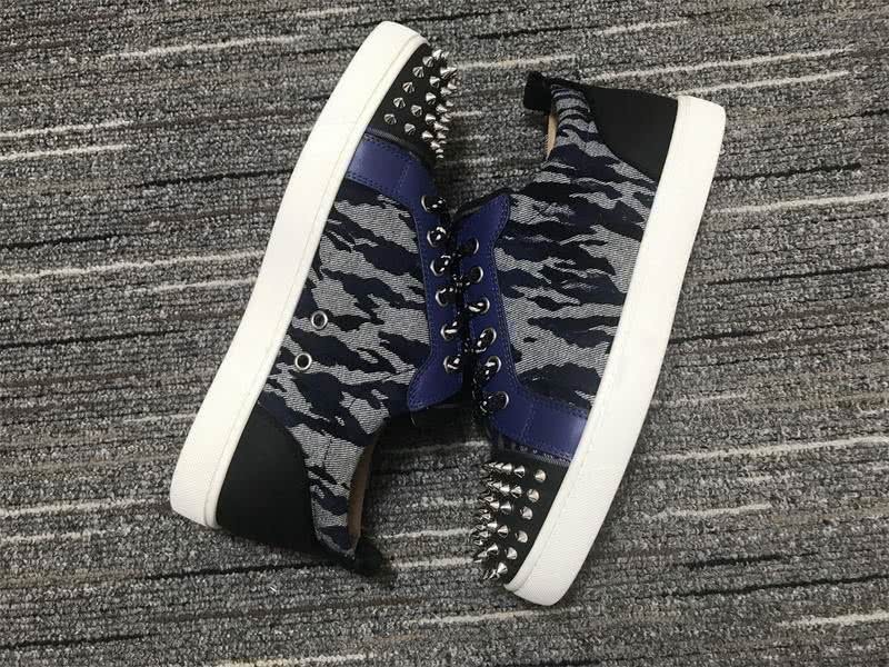 Christian Louboutin Sneakers Low Top Rivets Black Men Women 7
