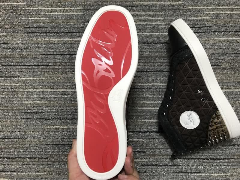 Christian Louboutin Sneakers High Top Coffee Black Men Women 4