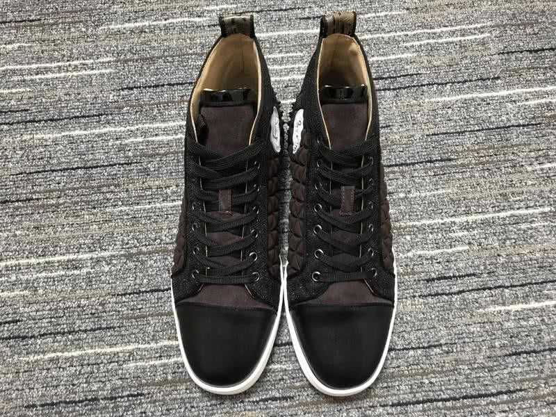 Christian Louboutin Sneakers High Top Coffee Black Men Women 6