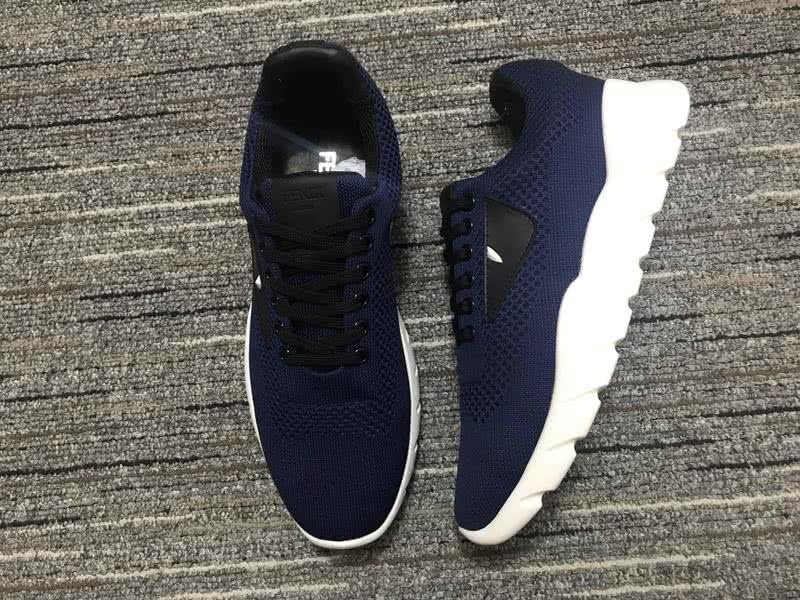 Fendi Sneakers Navy Blue White And Black Men Women 7