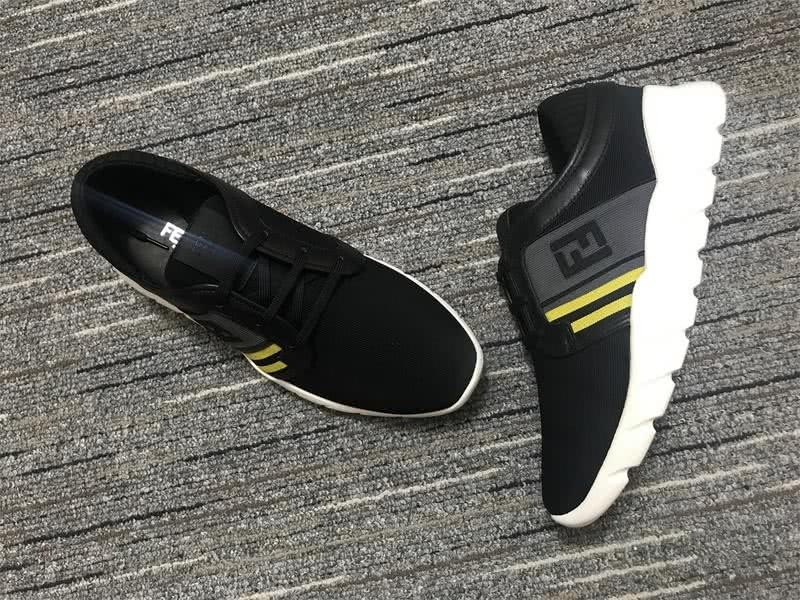 Fendi Sneakers Black Grey And Yellow Men Women 8