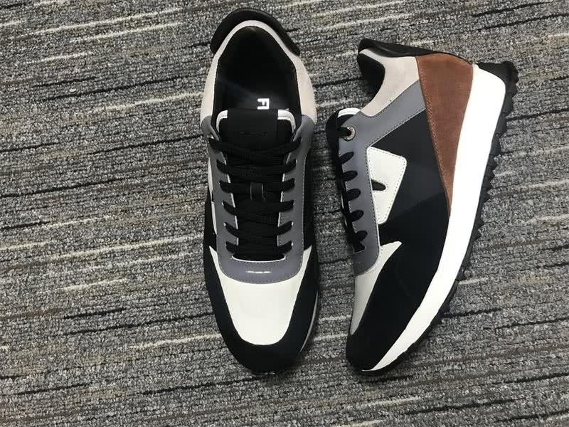 Fendi Sneakers Black White Grey And Coffee Men Women 7